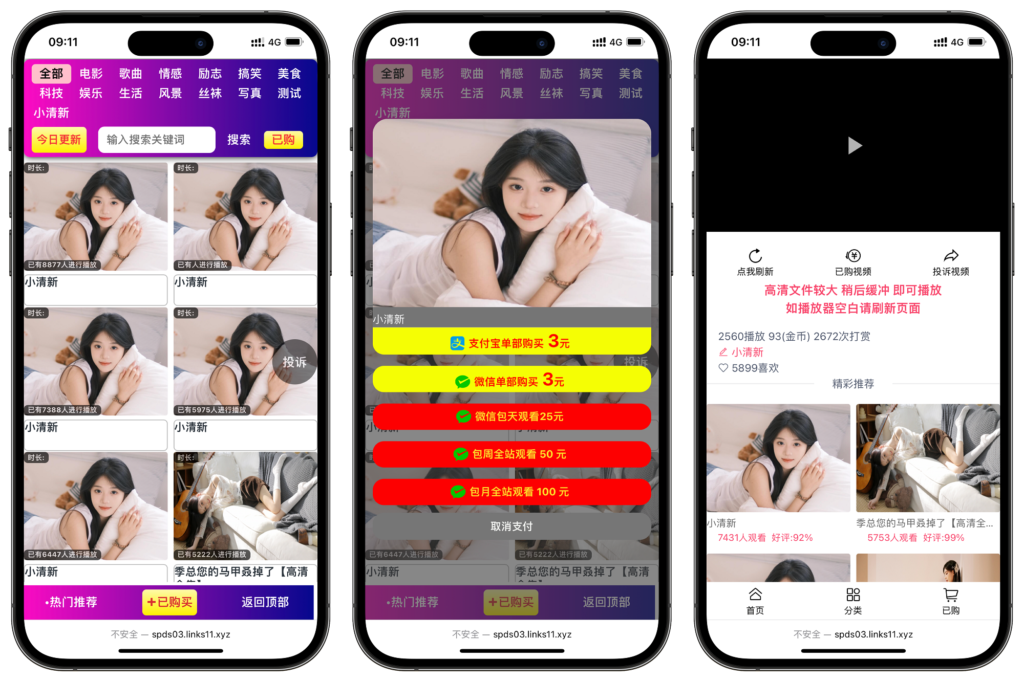 付费视频/打赏系统/影视付费/知识付费/色站插图1