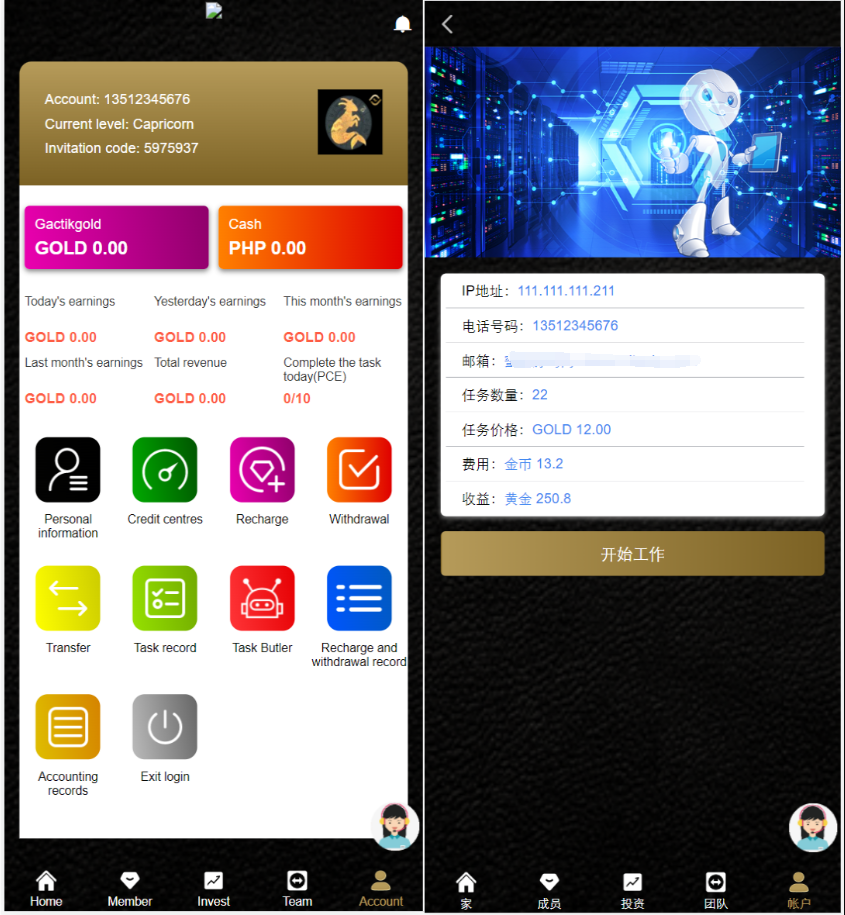 最新海外任务点赞系统/TIKTOK脸书任务平台/金币兑换系统