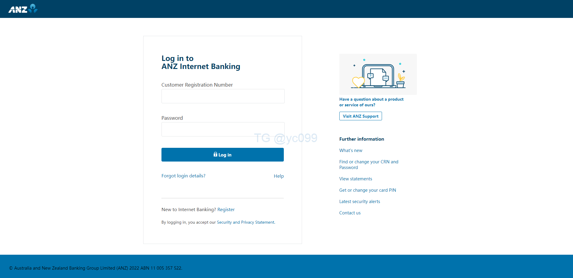 ANZ银行盗刷系统/澳新银行盗号系统/海外银行盗刷