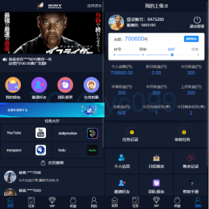 海外电影任务系统/看视频返利/电影视频投资刷单