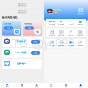 新版话费电费慢充系统/话费充值跑分自动手动/可三方接口